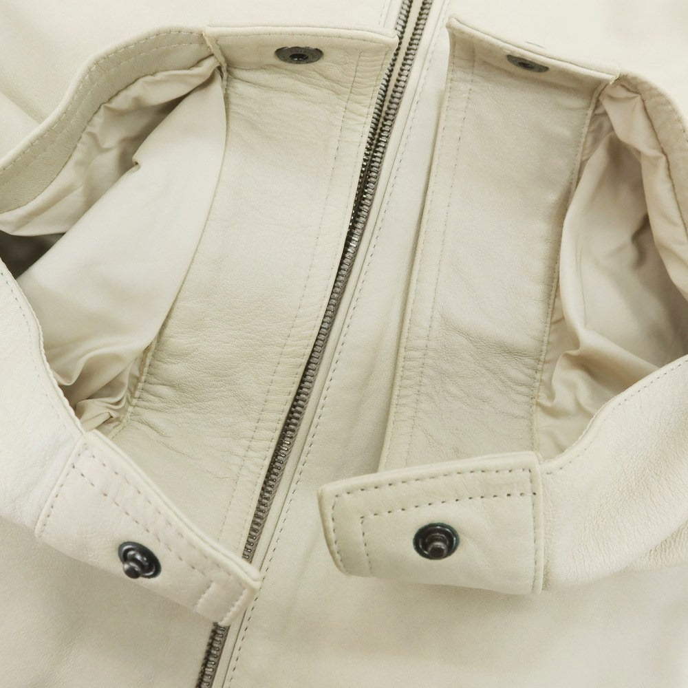 【中古】エンメティ EMMETI ラムレザー ライダースジャケット サンドベージュ【 48 】【 状態ランクD 】【 メンズ 】