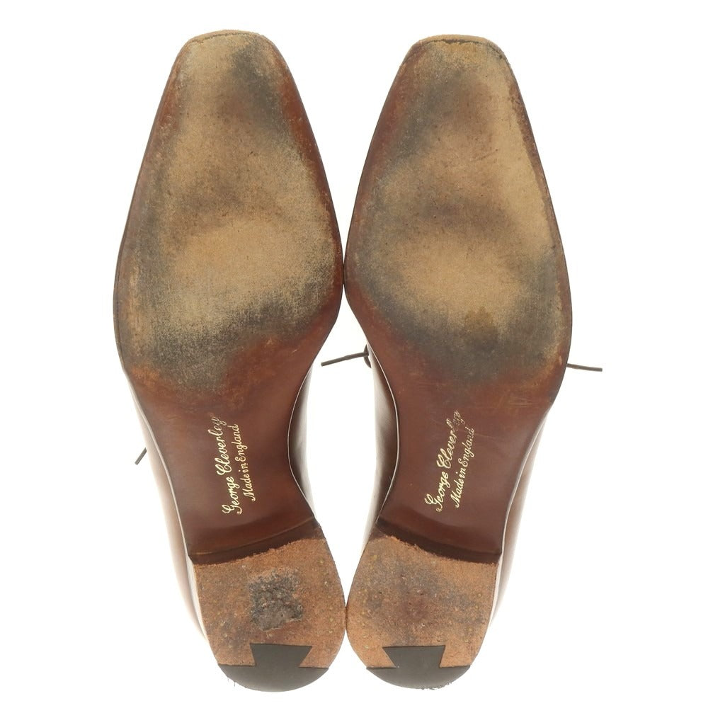 【中古】ジョージ クレバリー GEORGE CLEVERLEY EDWARD セミブローグ ドレスシューズ ブラウン【 8 1/2E 】【 状態ランクB 】【 メンズ 】