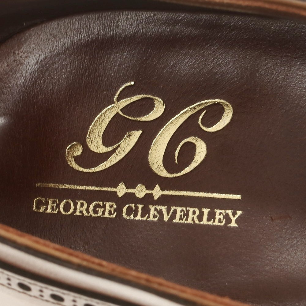 【中古】ジョージ クレバリー GEORGE CLEVERLEY EDWARD セミブローグ ドレスシューズ ブラウン【 8 1/2E 】【 状態ランクB 】【 メンズ 】