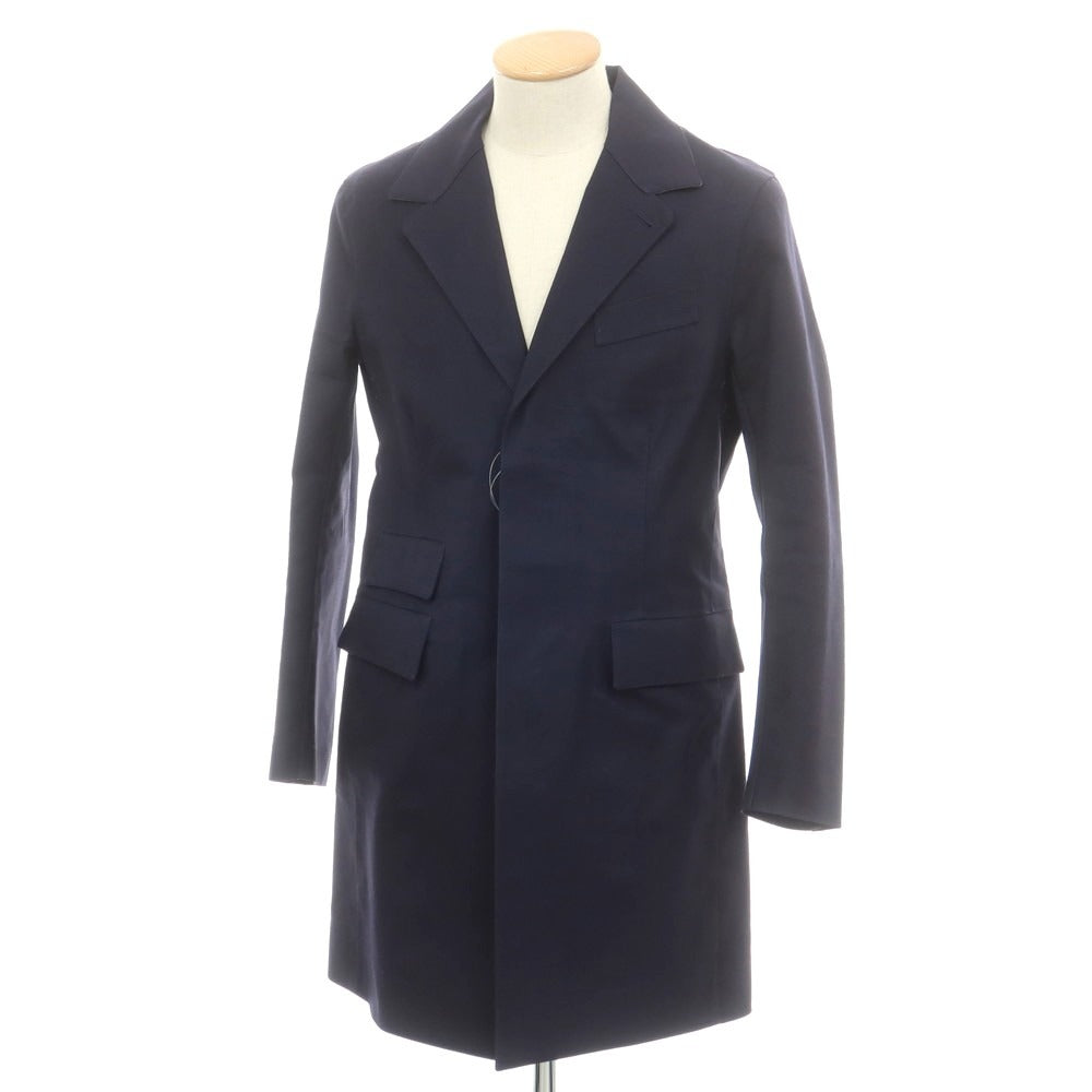 【中古】ハンコック HANCOCK ウール ゴム引き チェスターフィールドコート ネイビー【 38 】【 状態ランクD 】【 メンズ 】