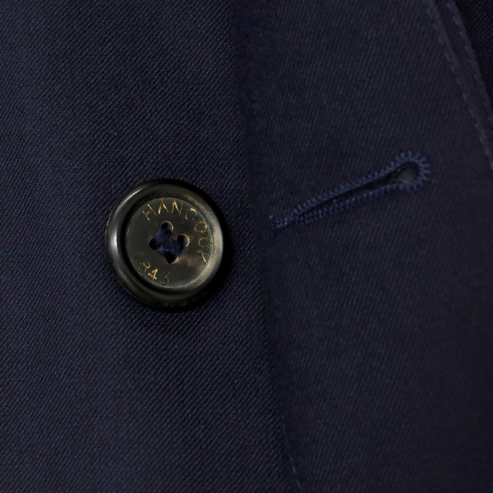 【中古】ハンコック HANCOCK ウール ゴム引き チェスターフィールドコート ネイビー【 38 】【 状態ランクD 】【 メンズ 】