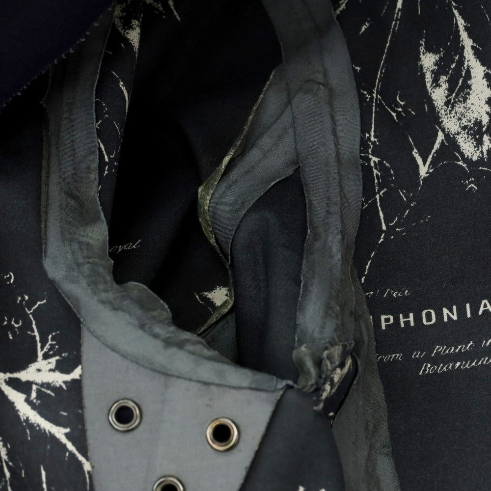 【中古】ハンコック HANCOCK ウール ゴム引き チェスターフィールドコート ネイビー【 38 】【 状態ランクD 】【 メンズ 】