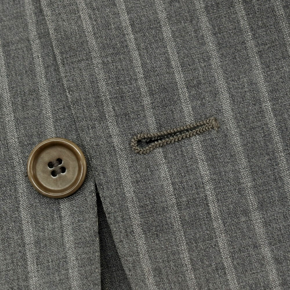 【中古】ラファエル カルーゾ CARUSO Raffaele Caruso ウール ストライプ 3B テーラードジャケット グレー【サイズ44】【 状態ランクB 】【 メンズ 】