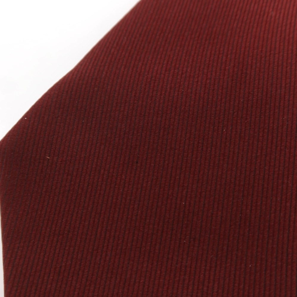 【中古】フィオリオ FIORIO シルク 無地ネクタイ マルーン【 状態ランクA 】【 メンズ 】