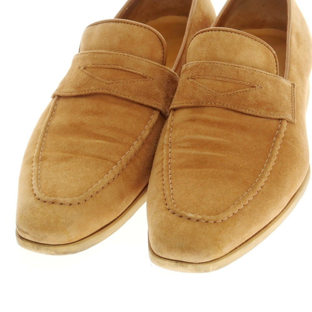 【中古】フェランテ FERRANTE スエード コインローファー ベージュ【 6 1/2 】【 状態ランクC 】【 メンズ 】