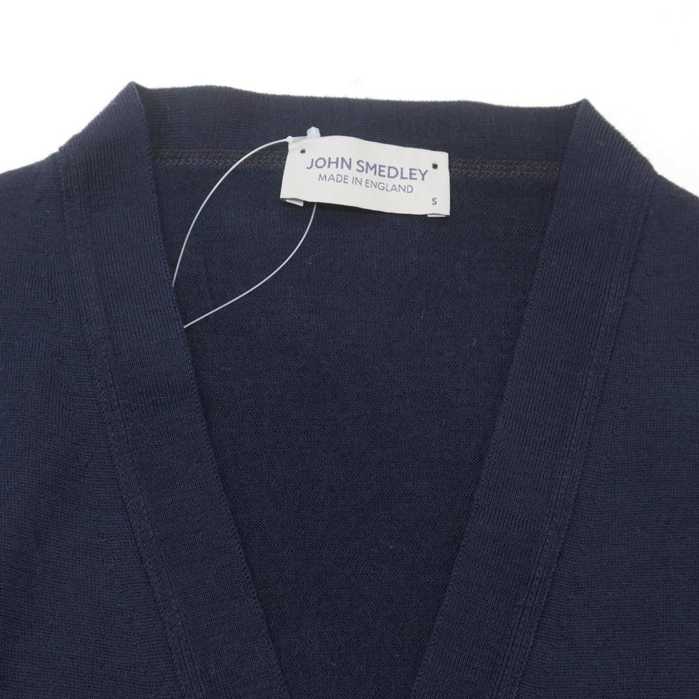 【中古】ジョンスメドレー JOHN SMEDLEY ハイゲージ ウール カーディガン ダークネイビー【 S 】【 状態ランクA 】【 メンズ 】