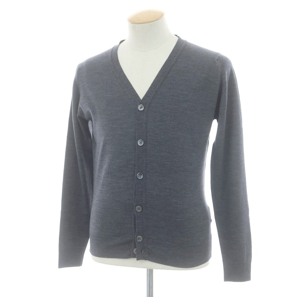 【中古】ジョンスメドレー JOHN SMEDLEY ハイゲージ ウール カーディガン グレー【 S 】【 状態ランクA 】【 メンズ 】
