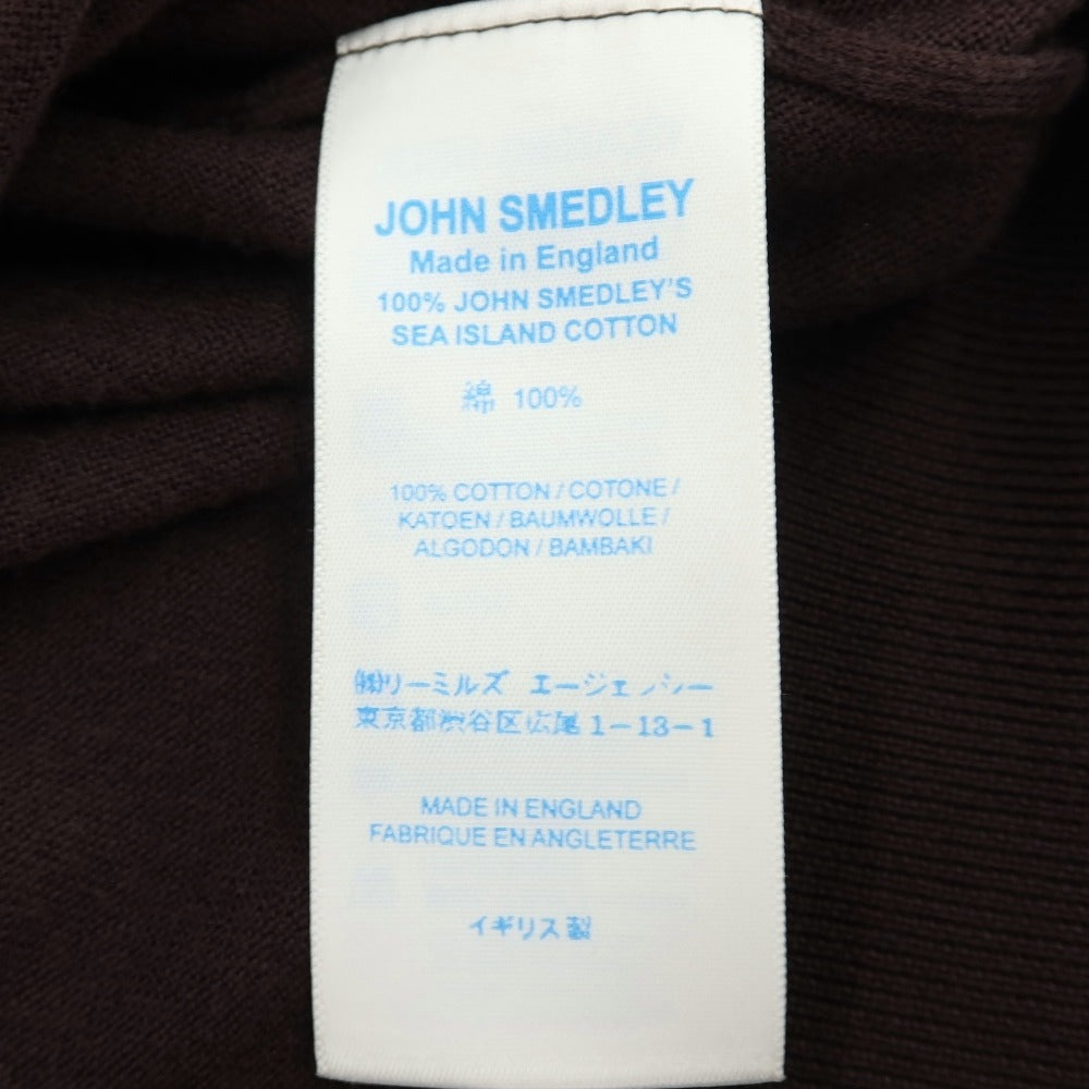 【中古】ジョンスメドレー JOHN SMEDLEY ハイゲージ シーアイランドコットン カーディガン ブラウン【サイズS】【 状態ランクB 】【 メンズ 】