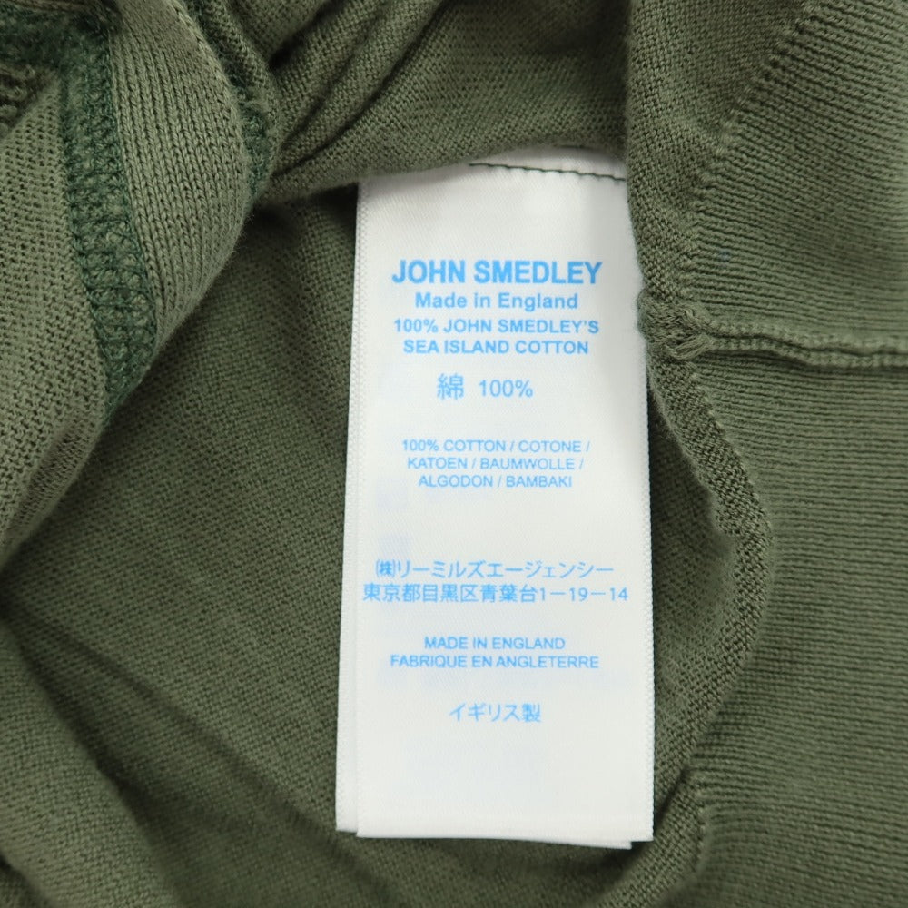 【中古】ジョンスメドレー JOHN SMEDLEY ハイゲージ シーアイランドコットン カーディガン グリーン系【サイズS】【 状態ランクB 】【 メンズ 】