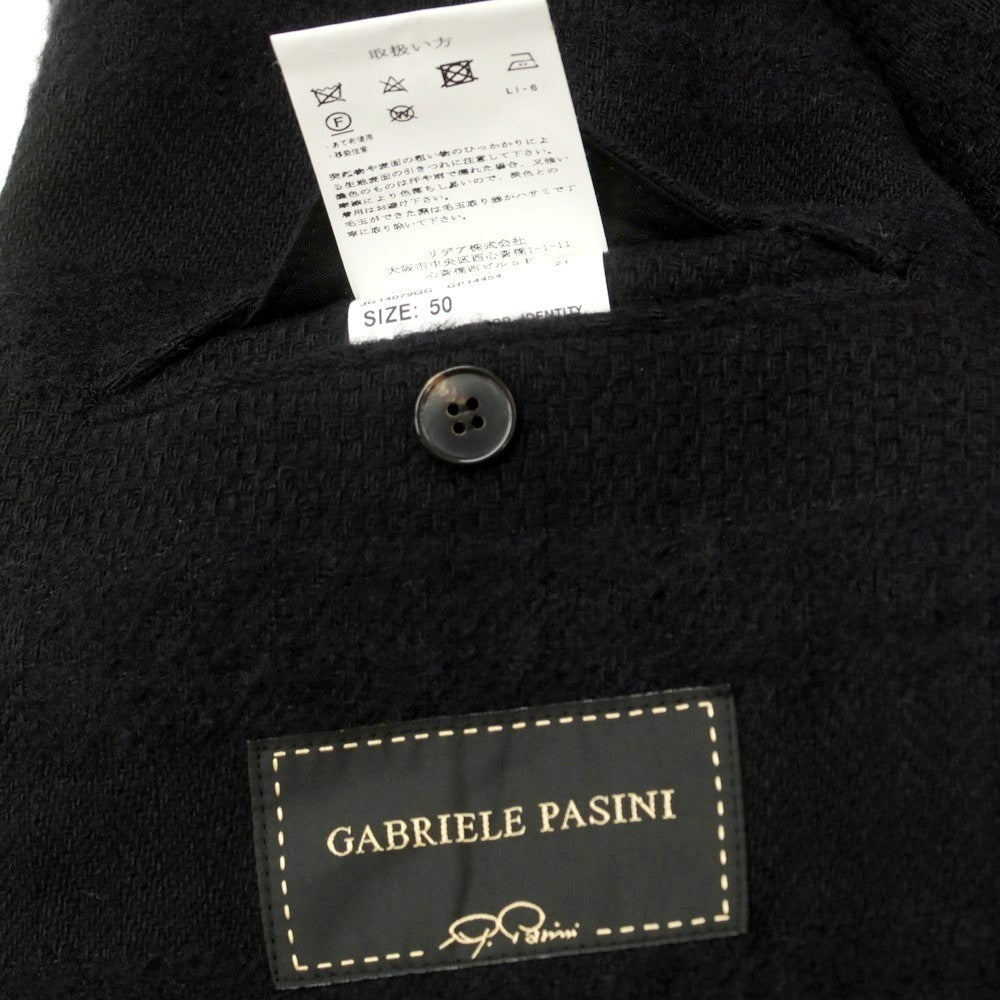 【中古】ガブリエレ パジーニ Gabriele Pasini コットンウール カジュアルジャケット ブラック【 50 】【 状態ランクB 】【 メンズ 】