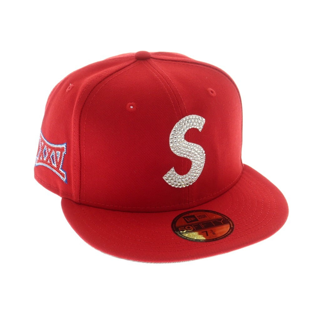 【中古】シュプリーム Supreme 2025年秋冬 Swarovski S Logo New Era BBキャップ レッド【 7 3/8 】【 状態ランクA 】【 メンズ 】