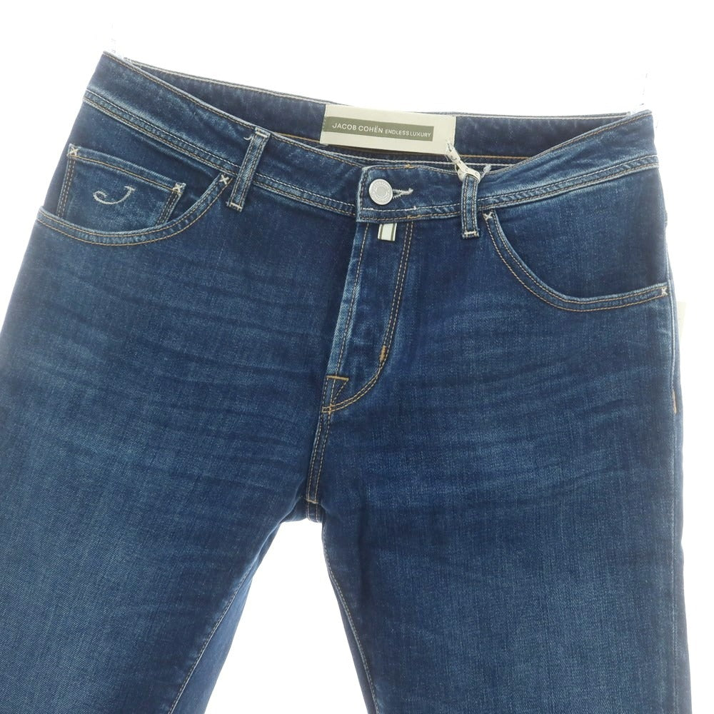 【新品】ヤコブコーエン JACOB COHEN SCOTT ストレッチ デニムパンツ ジーンズ ダークブルー【 34 】【 状態ランクN 】【 メンズ 】