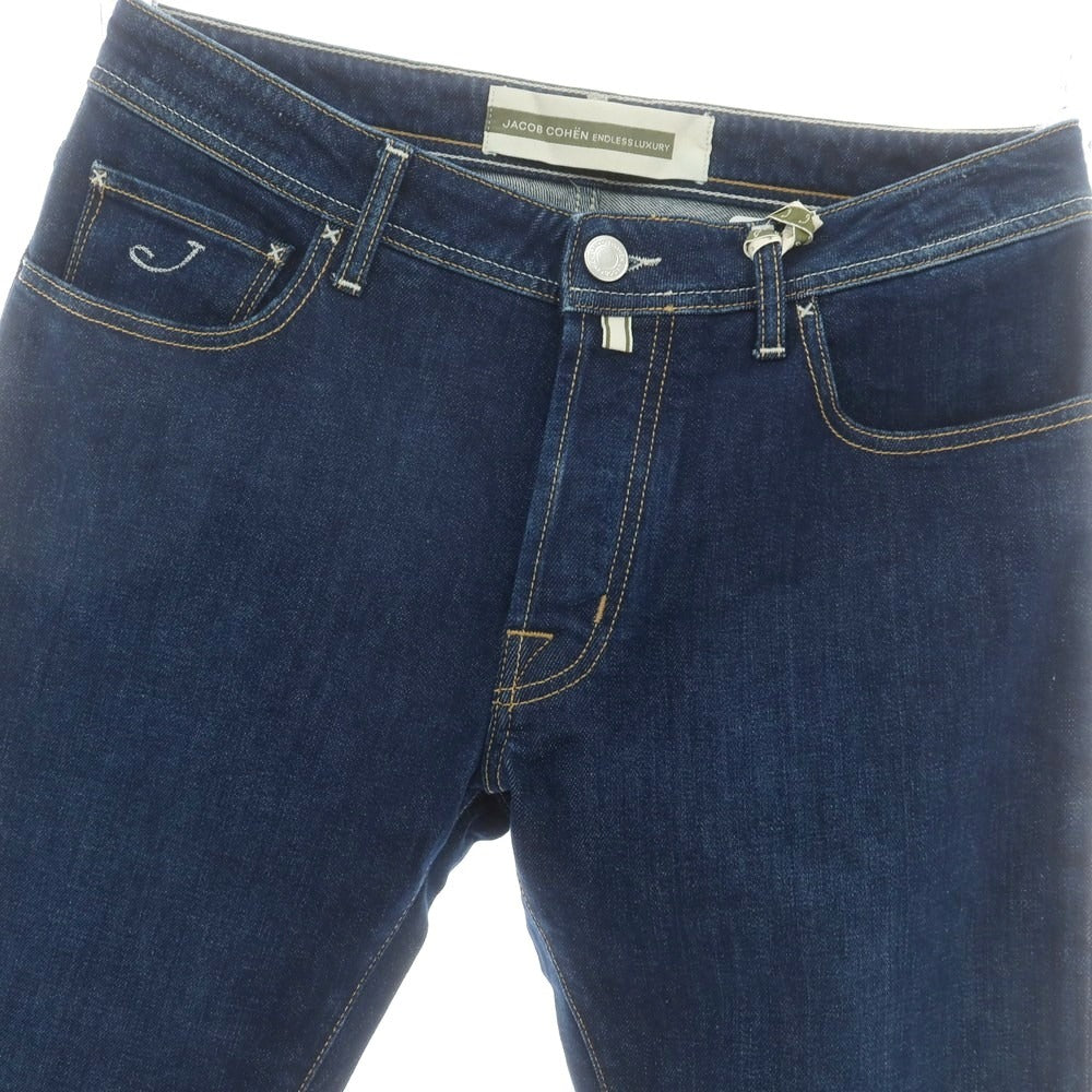 【新品】ヤコブコーエン JACOB COHEN BARD ストレッチ デニムパンツ ジーンズ ネイビー【 34 】【 状態ランクN 】【 メンズ 】