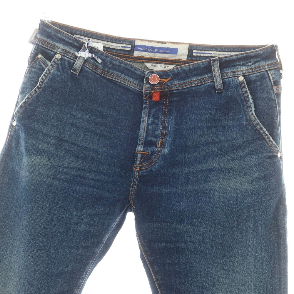 【新品】ヤコブコーエン JACOB COHEN LENNY ストレッチ デニムパンツ ジーンズ ネイビー【 34 】【 状態ランクN 】【 メンズ 】