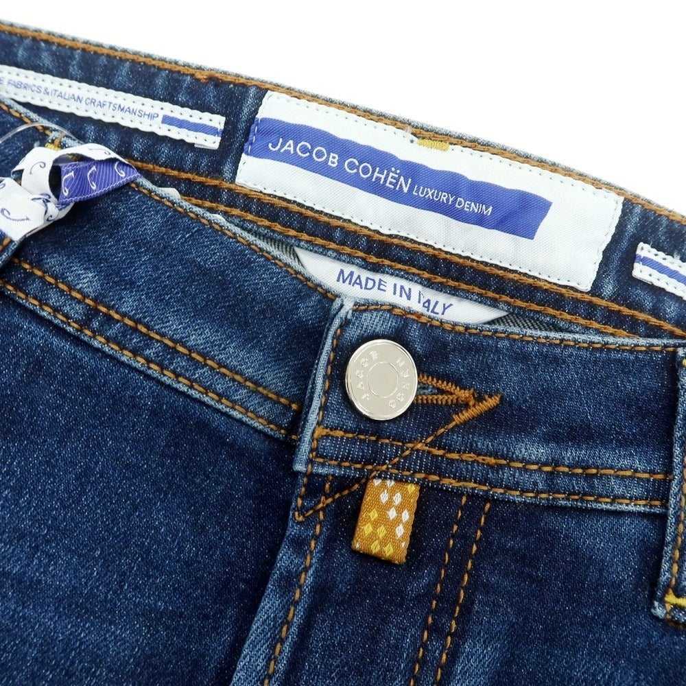 【新品】ヤコブコーエン JACOB COHEN BARD ストレッチ カシミヤ混 デニムパンツ ジーンズ ダークブルー【 34 】【 状態ランクN 】【 メンズ 】