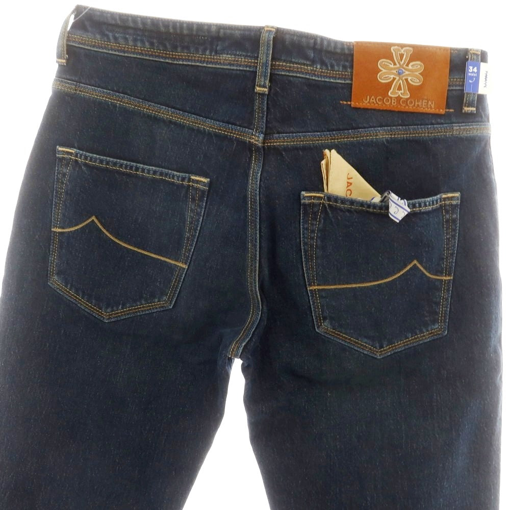 【新品】ヤコブコーエン JACOB COHEN BARNY ストレッチ デニムパンツ ジーンズ ネイビー系【 34 】【 状態ランクN 】【 メンズ 】