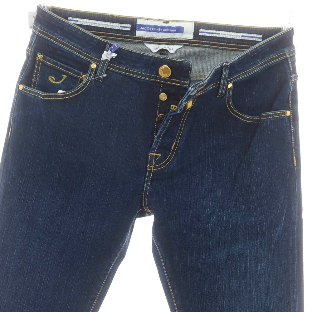 【新品】ヤコブコーエン JACOB COHEN BARNY ストレッチ デニムパンツ ジーンズ ネイビー【 34 】【 状態ランクN 】【 メンズ 】