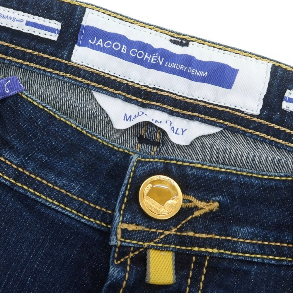 【新品】ヤコブコーエン JACOB COHEN BARNY ストレッチ デニムパンツ ジーンズ ネイビー【 34 】【 状態ランクN 】【 メンズ 】