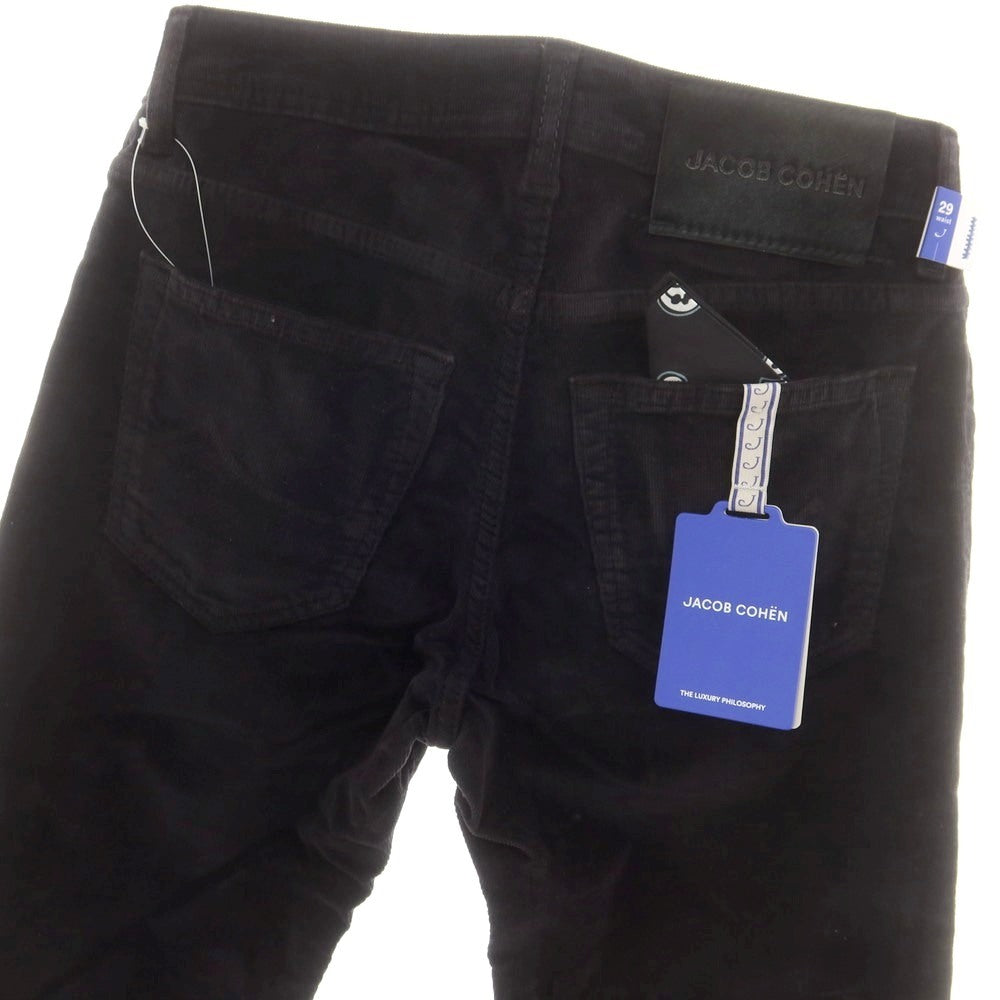 【新品】ヤコブコーエン JACOB COHEN NICK ストレッチコットン 細畝 コーデュロイパンツ ブラック【 29 】【 状態ランクN 】【 メンズ 】