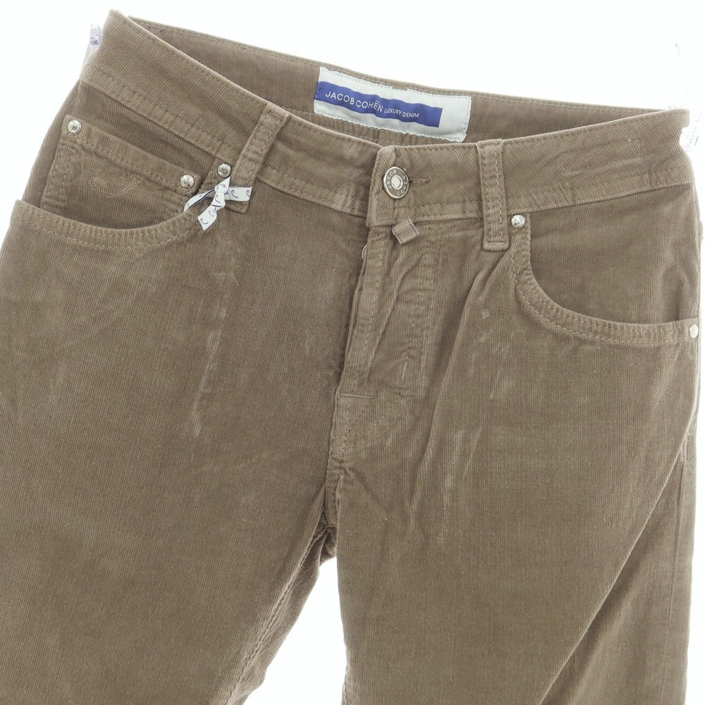 【新品】ヤコブコーエン JACOB COHEN NICK ストレッチコットン 細畝 コーデュロイパンツ グレージュ【 29 】【 状態ランクN 】【 メンズ 】