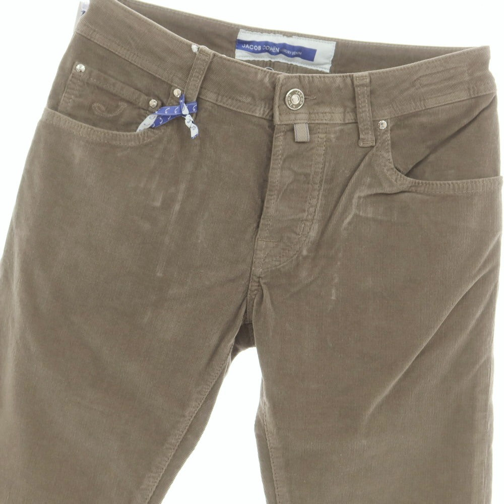 【新品】ヤコブコーエン JACOB COHEN NICK ストレッチコットン 細畝 コーデュロイパンツ グレージュ【 30 】【 状態ランクN 】【 メンズ 】