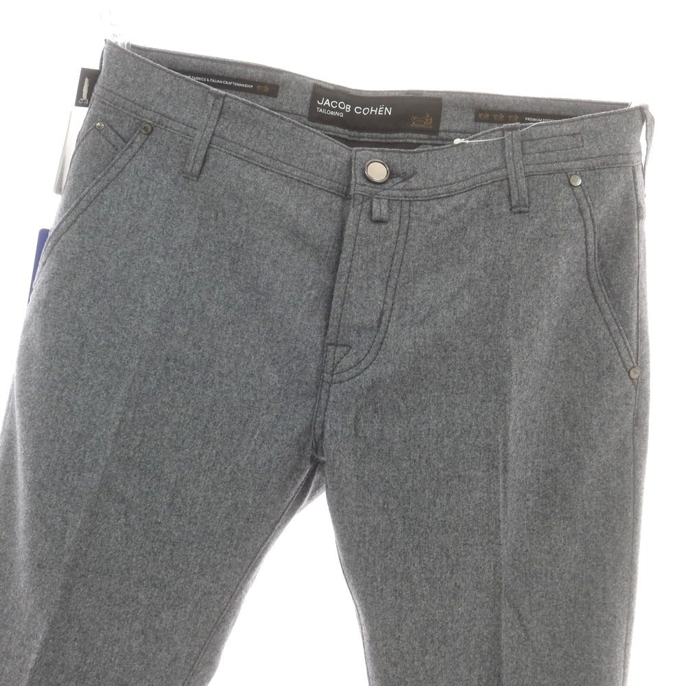 【新品】ヤコブコーエン JACOB COHEN LENNY ストレッチウール 5ポケットパンツ グレー【 34 】【 状態ランクN 】【 メンズ 】