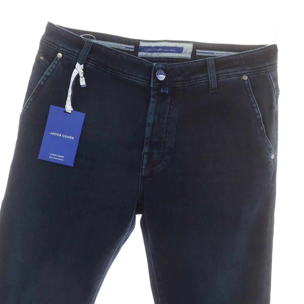 【新品】ヤコブコーエン JACOB COHEN LENNY ストレッチコットンポリエステル 5ポケットパンツ ネイビー【 34 】【 状態ランクN 】【 メンズ 】