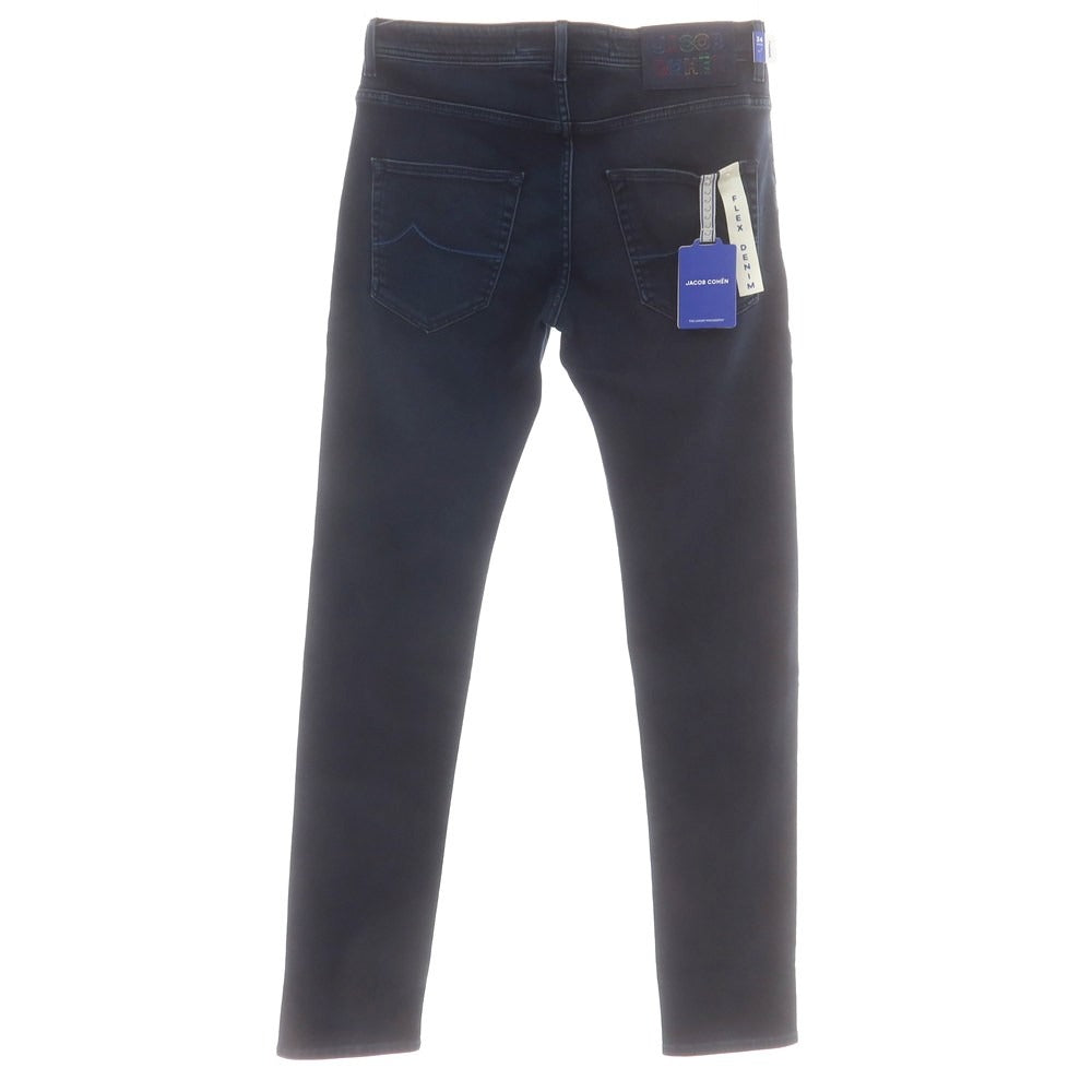 【新品】ヤコブコーエン JACOB COHEN LENNY ストレッチコットンポリエステル 5ポケットパンツ ネイビー【 34 】【 状態ランクN 】【 メンズ 】