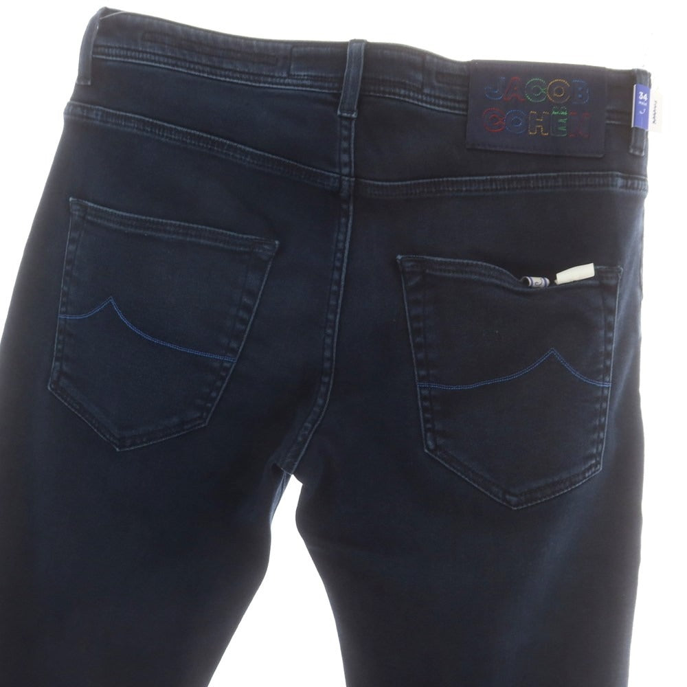 【新品】ヤコブコーエン JACOB COHEN LENNY ストレッチコットンポリエステル 5ポケットパンツ ネイビー【 34 】【 状態ランクN 】【 メンズ 】