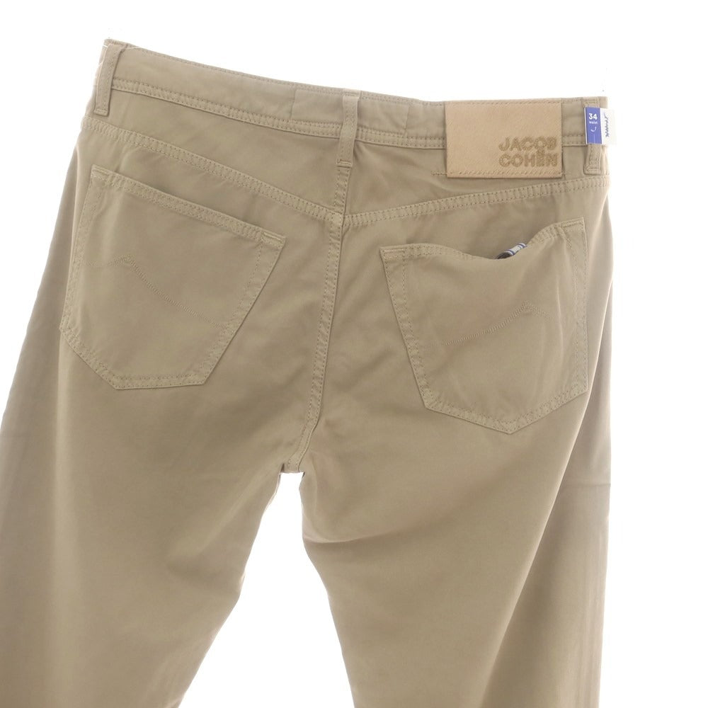 【新品】ヤコブコーエン JACOB COHEN BARD ストレッチレーヨンコットン 5ポケットパンツ ダークベージュ【 34 】【 状態ランクN 】【 メンズ 】