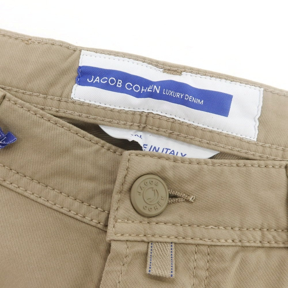 【新品】ヤコブコーエン JACOB COHEN BARD ストレッチレーヨンコットン 5ポケットパンツ ダークベージュ【 34 】【 状態ランクN 】【 メンズ 】