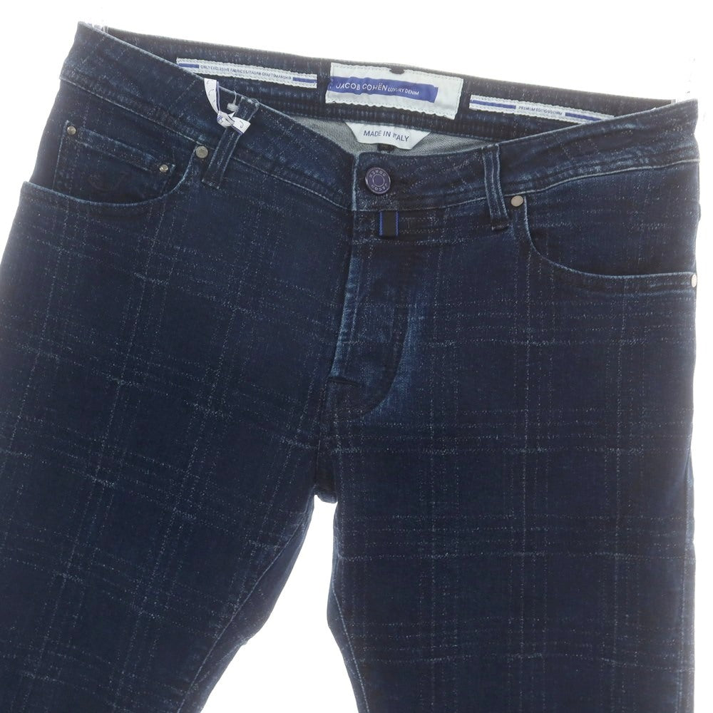 【新品】ヤコブコーエン JACOB COHEN NICK ストレッチコットン ジーンズ デニムパンツ ネイビー【 34 】【 状態ランクN 】【 メンズ 】