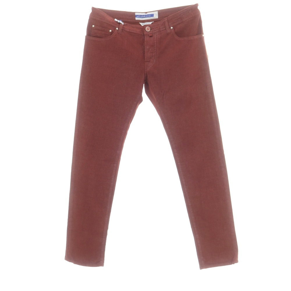 【新品】ヤコブコーエン JACOB COHEN NICK ストレッチコットン チェック 5ポケットパンツ レッドxブラウン【 34 】【 状態ランクN 】【 メンズ 】