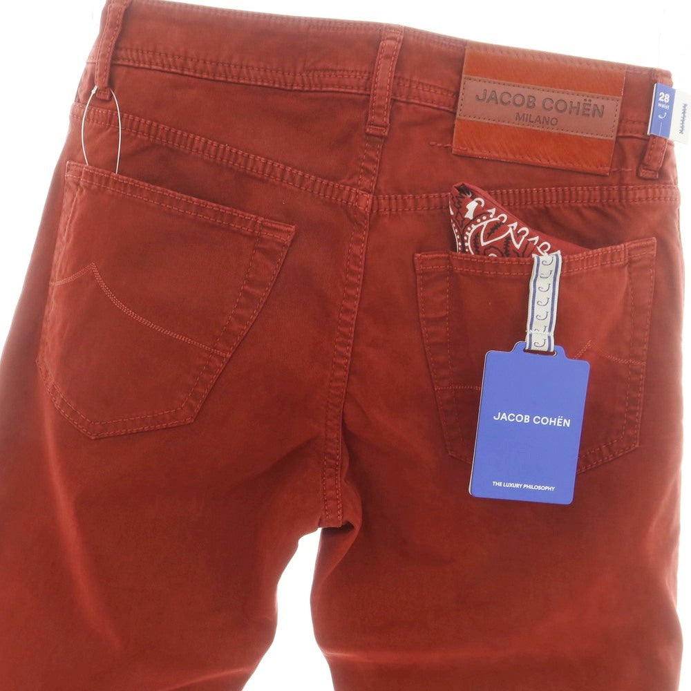 【新品】ヤコブコーエン JACOB COHEN BARD ストレッチコットン 5ポケットパンツ ダークオレンジレッド【 28 】【 状態ランクN 】【 メンズ 】