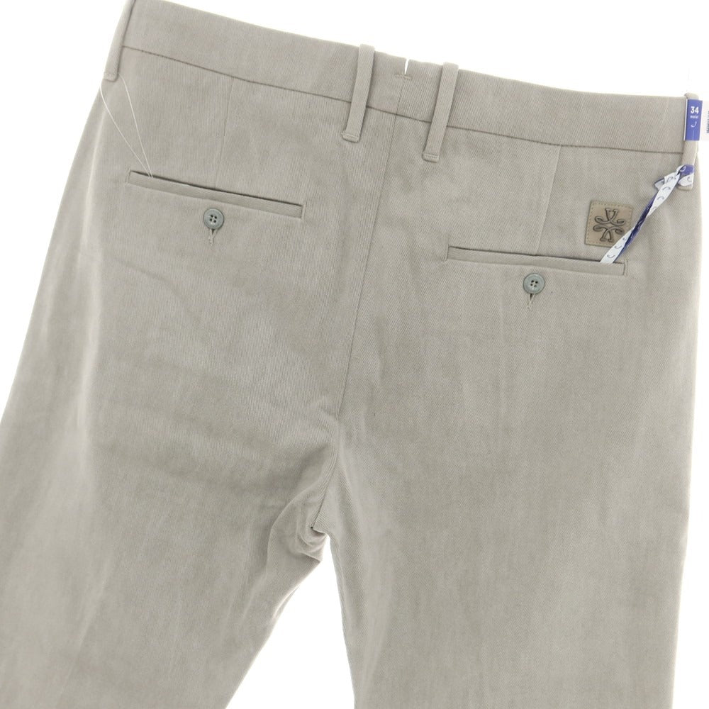 【新品】ヤコブコーエン JACOB COHEN ADAM コットン カジュアルスラックスパンツ ライトグレー【 34 】【 状態ランクN 】【 メンズ 】