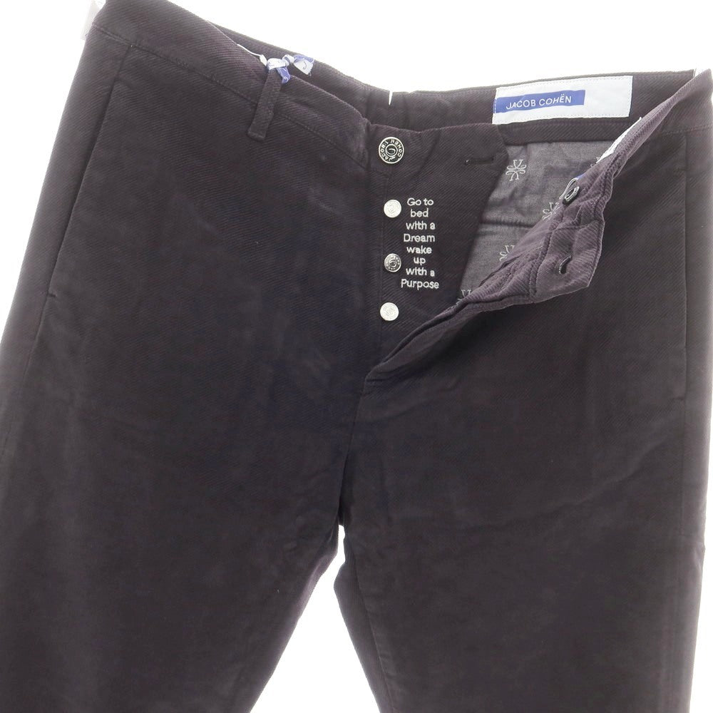 【新品】ヤコブコーエン JACOB COHEN ADAM ストレッチコットン カジュアルスラックスパンツ ブラック【 34 】【 状態ランクN 】【 メンズ 】