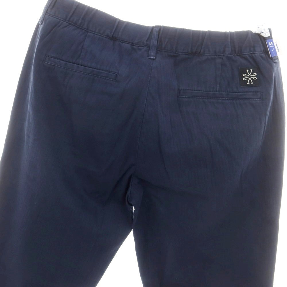 【新品】ヤコブコーエン JACOB COHEN GREG ストレッチコットン カジュアルスラックスパンツ ネイビー【 34 】【 状態ランクN 】【 メンズ 】