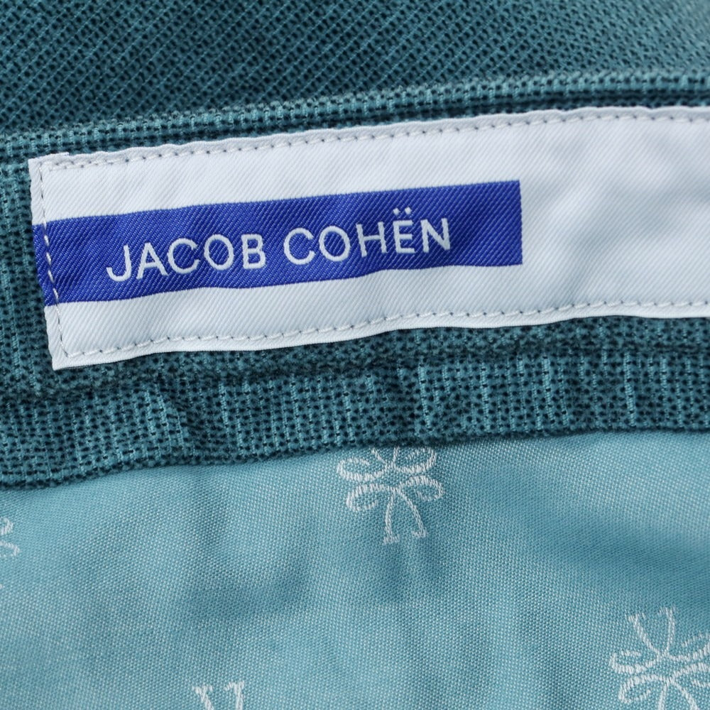 【新品】ヤコブコーエン JACOB COHEN BOBBY ストレッチコットン コーデュロイ カジュアルスラックスパンツ ブルーグリーン【 34 】【 状態ランクN 】【 メンズ 】