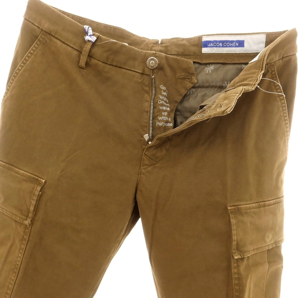 【新品】ヤコブコーエン JACOB COHEN RYAN ストレッチコットンリヨセル カーゴパンツ オーカー【 34 】【 状態ランクN 】【 メンズ 】
