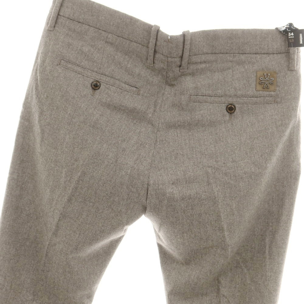 【新品】ヤコブコーエン JACOB COHEN BOBBY ストレッチウール カジュアルスラックスパンツ グレージュ【 34 】【 状態ランクN 】【 メンズ 】