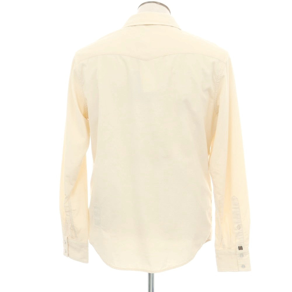 【新品アウトレット】ヤコブコーエン JACOB COHEN コットン 細畝コーデュロイ ウエスタンシャツ ライトベージュ【 L 】【 状態ランクN- 】【 メンズ 】