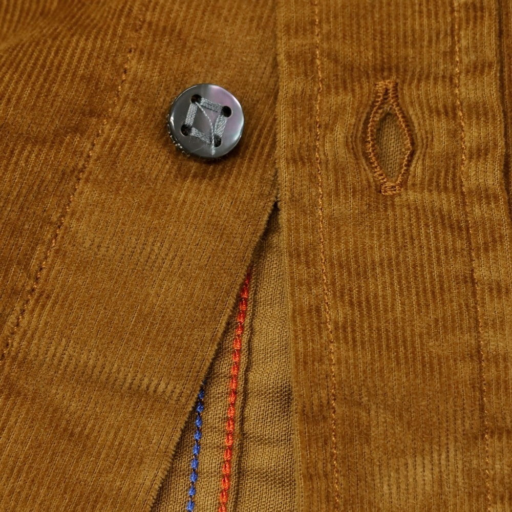 【新品】ヤコブコーエン JACOB COHEN コットン 細畝コーデュロイ カジュアルシャツ ブラウン【 XXL 】【 状態ランクN 】【 メンズ 】