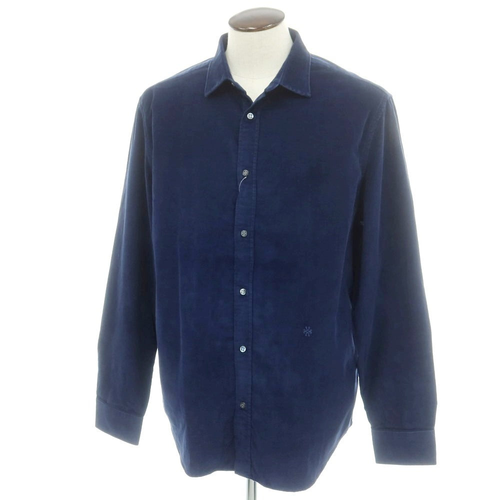 【新品】ヤコブコーエン JACOB COHEN コットン 細畝コーデュロイ カジュアルシャツ ネイビー【 XXL 】【 状態ランクN 】【 メンズ 】
