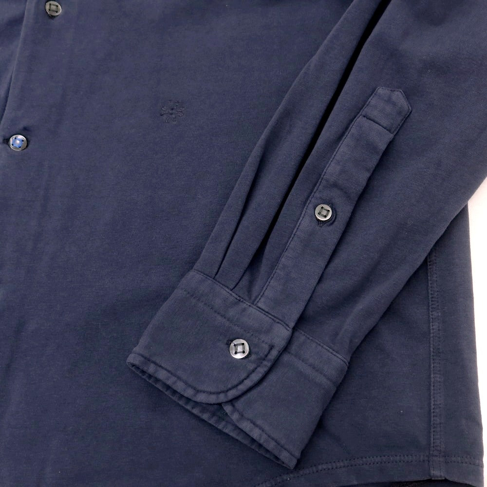 【新品アウトレット】ヤコブコーエン JACOB COHEN コットンジャージー カジュアルシャツ ネイビー【 L 】【 状態ランクN- 】【 メンズ 】