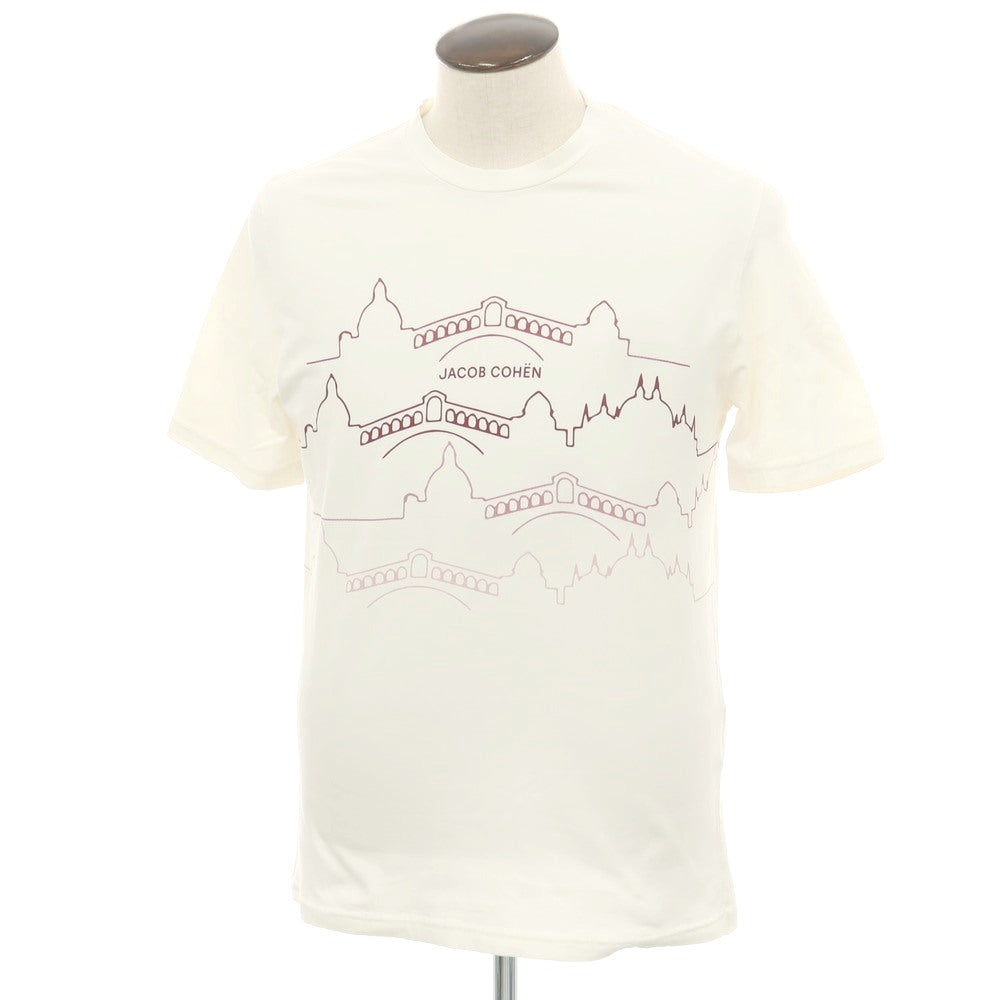 【新品アウトレット】ヤコブコーエン JACOB COHEN ストレッチコットン クルーネック 半袖Tシャツ ホワイト【 L 】【 状態ランクN- 】【 メンズ 】