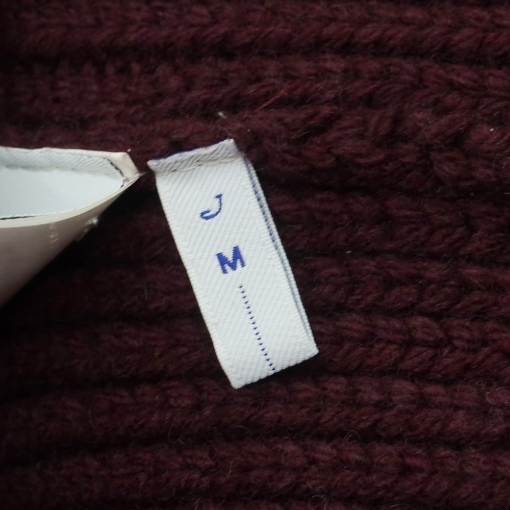 【新品】ヤコブコーエン JACOB COHEN ローゲージウール ニットキャップ 帽子 バーガンディ【 M 】【 状態ランクN 】【 メンズ 】