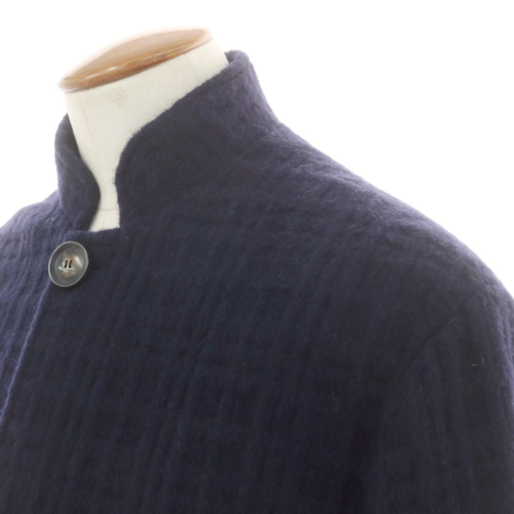 【新品】ドッピアアー DOPPIAA ウールポリウレタン ニットブルゾン ネイビー【 48 】【 状態ランクN 】【 メンズ 】