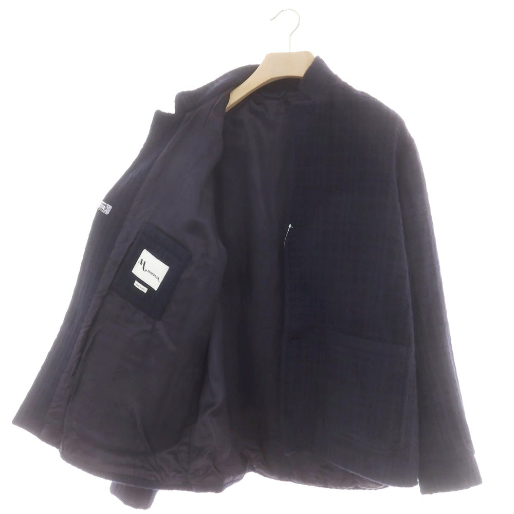 【新品】ドッピアアー DOPPIAA ウールポリウレタン ニットブルゾン ネイビー【 48 】【 状態ランクN 】【 メンズ 】