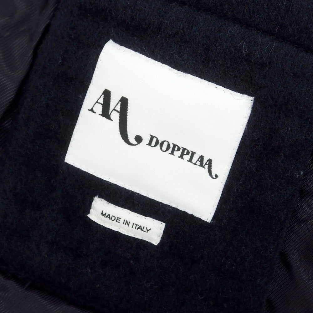 【新品】ドッピアアー DOPPIAA ウールポリウレタン ニットブルゾン ネイビー【 48 】【 状態ランクN 】【 メンズ 】