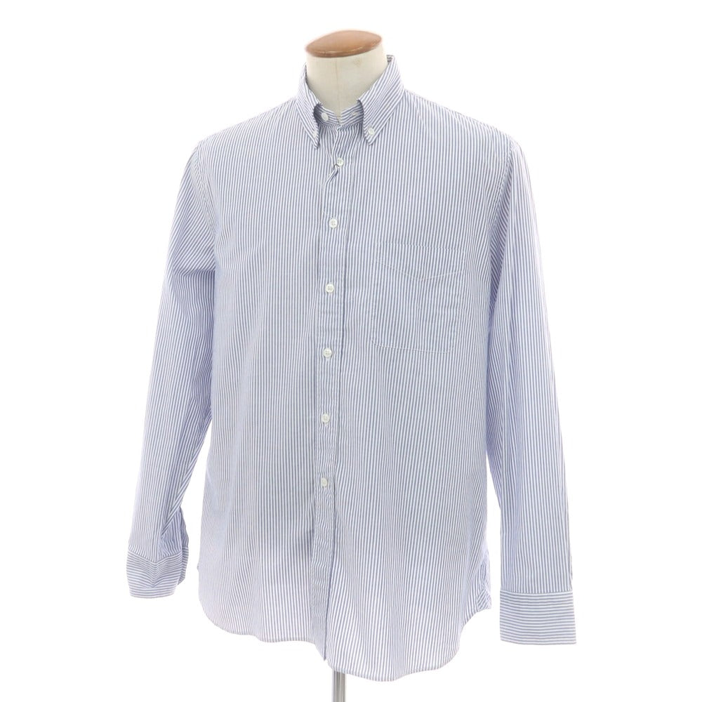 【新品】ドッピアアー DOPPIAA コットン ストライプ ボタンダウンシャツ ブルーxホワイト【 39 】【 状態ランクN 】【 メンズ 】